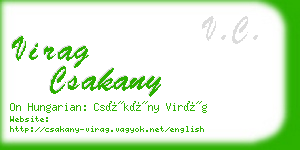 virag csakany business card